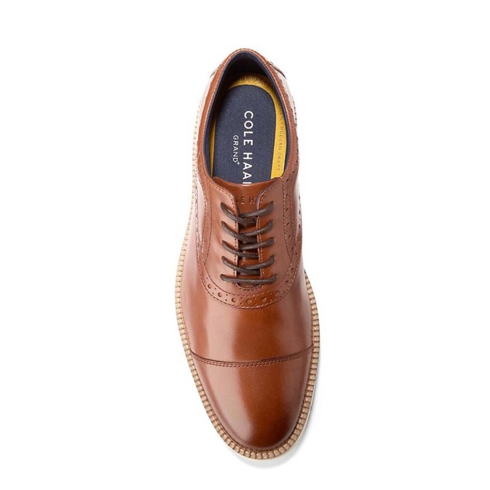 Cole Haan Flexgrand+ Cap Oxford Shoes Men Size 12 British Tan C40341 NWB - Picture 8 of 11